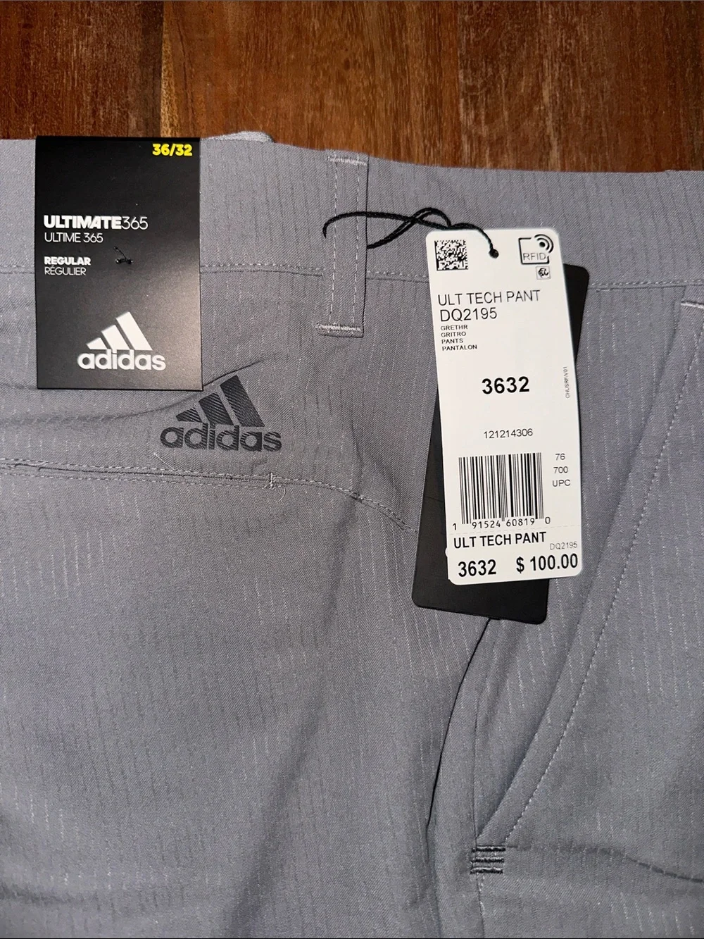 adidas Men’s Light Gray Golf Chinos